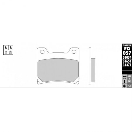 Тормозные колодки GALFER FD057 G1054